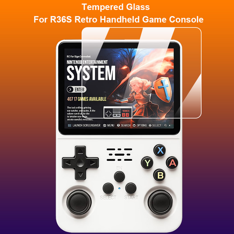 Retro Handheld Game Console R36S - Szkło Hartowane 9H 2.5D Premium do