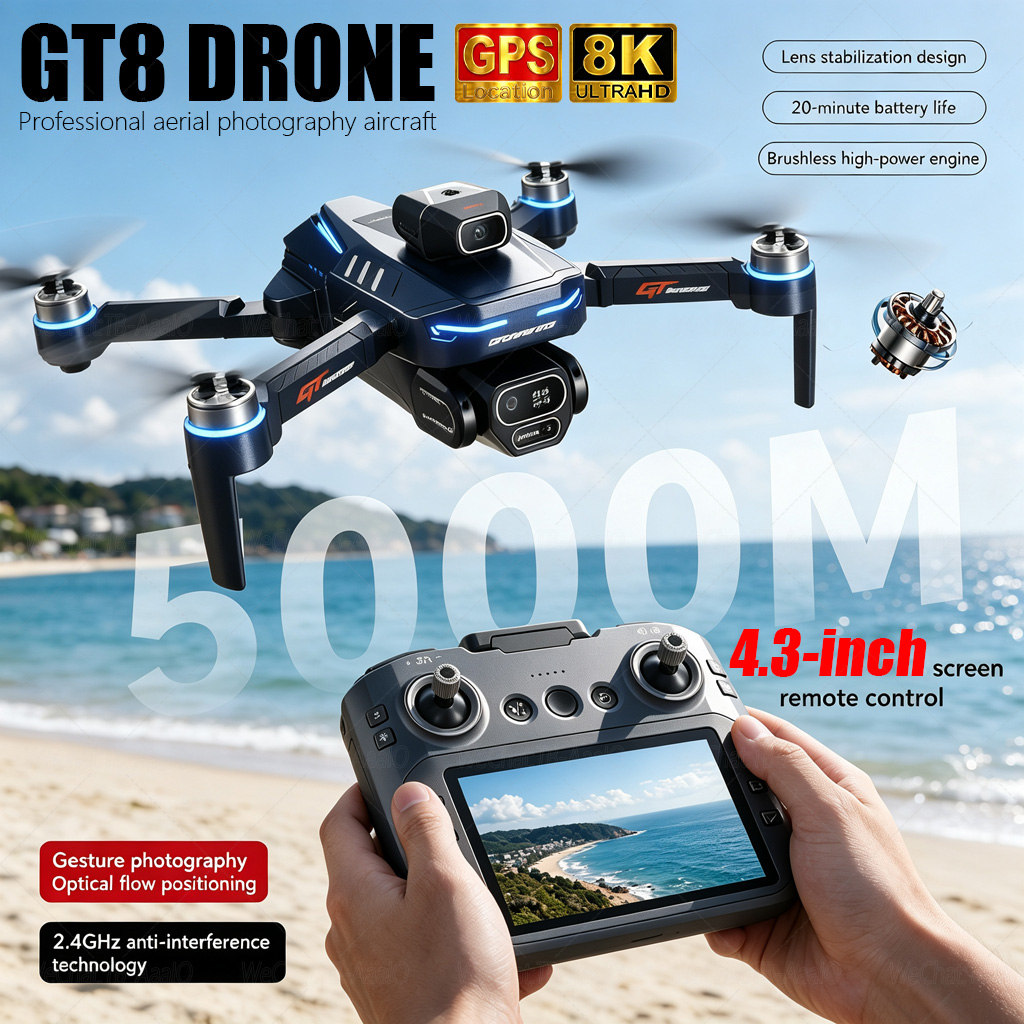 NOWY Dron GT8 HD RC 4K Profesj – Fpv Brushless Rc Drone 4K recenzja i cena