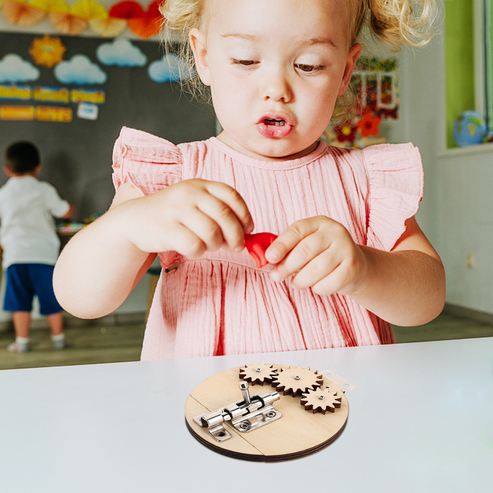 6-częściowy zestaw Montessori  – Montessori Wooden Busy Board Toddler recenzja i cena