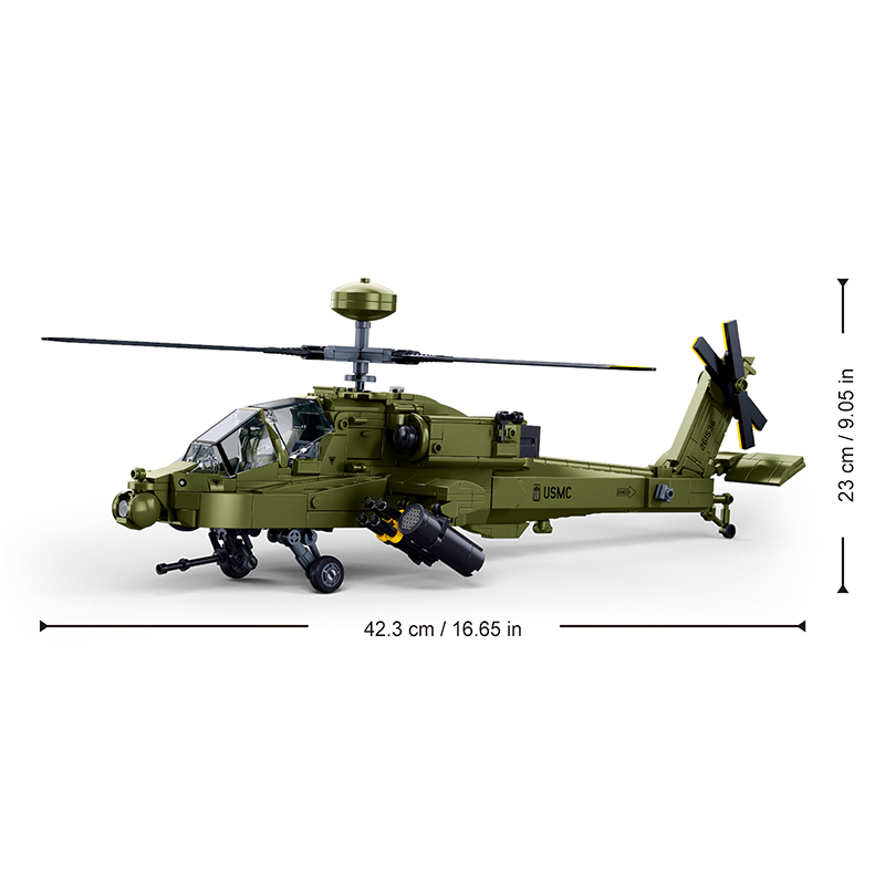 Sluban M38‑B1536 Boeing AH‑64D – Lego Compatible Military Tank recenzja i cena