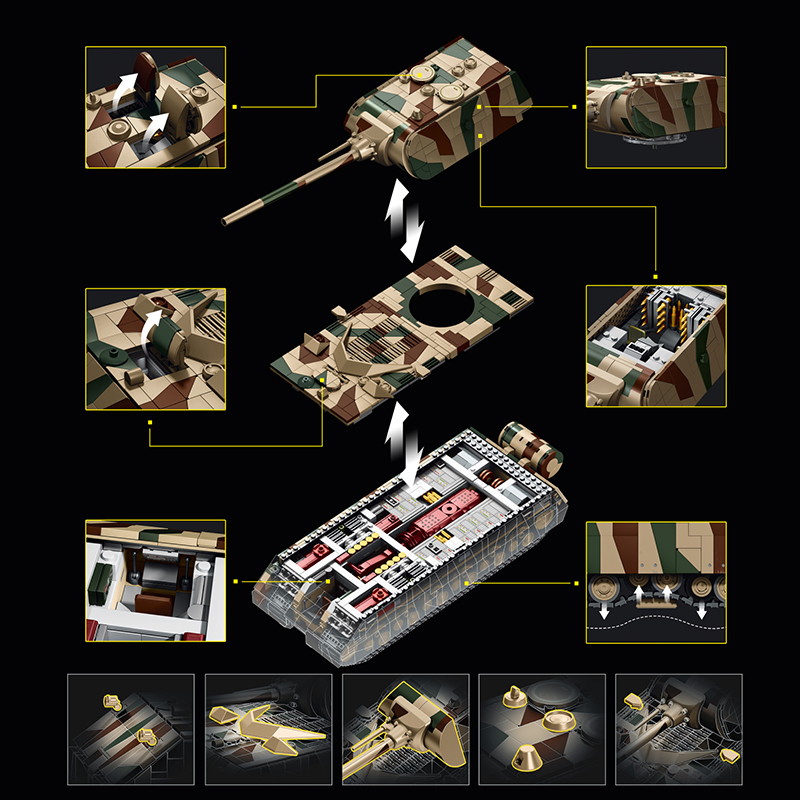2688 elementów Kreatywny Model – Lego Compatible Military Tank recenzja i cena