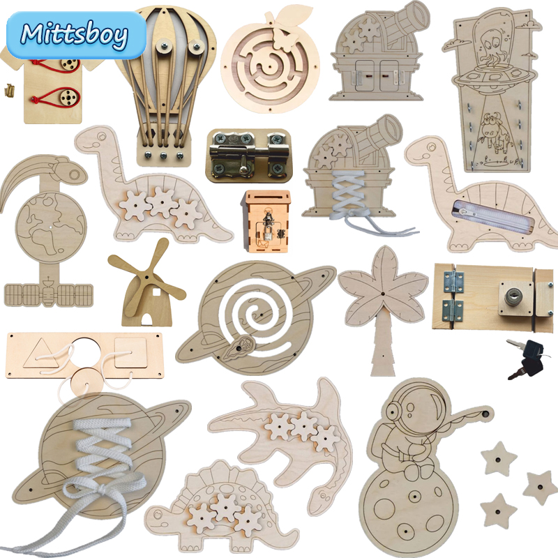 Montessori zajęta tablica akce – Montessori Wooden Busy Board Toddler recenzja i cena